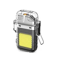 Bricheta electrica cu lanterna led, incarcare USB : Culoare - negru