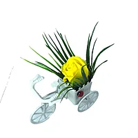 Aranjament Floral, Bicicleta, Trandafir Galben, Parfumat, Buburuza
