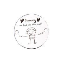 Bratara Mommy, we love you this much, banut Ag 925, snur rosu