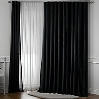 Material pentru draperie catifea, Amelie negru