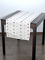 Traversă bumbac tradițional Miorița cu dantelă 45 x 180 cm