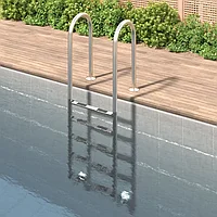 Scară de piscină, 54x38x211 cm, oțel inoxidabil 304
